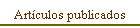 Art�culos publicados