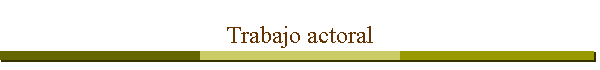 Trabajo actoral