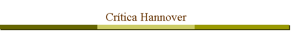 Cr�tica Hannover