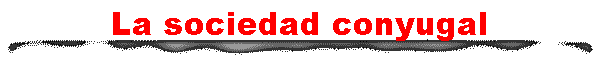 La sociedad conyugal
