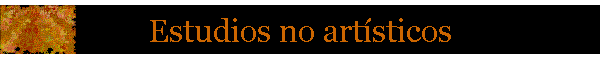 Estudios no art�sticos