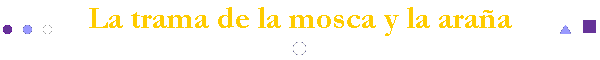 La trama de la mosca y la ara�a