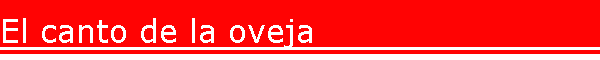 El canto de la oveja