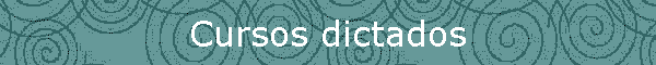 Cursos dictados